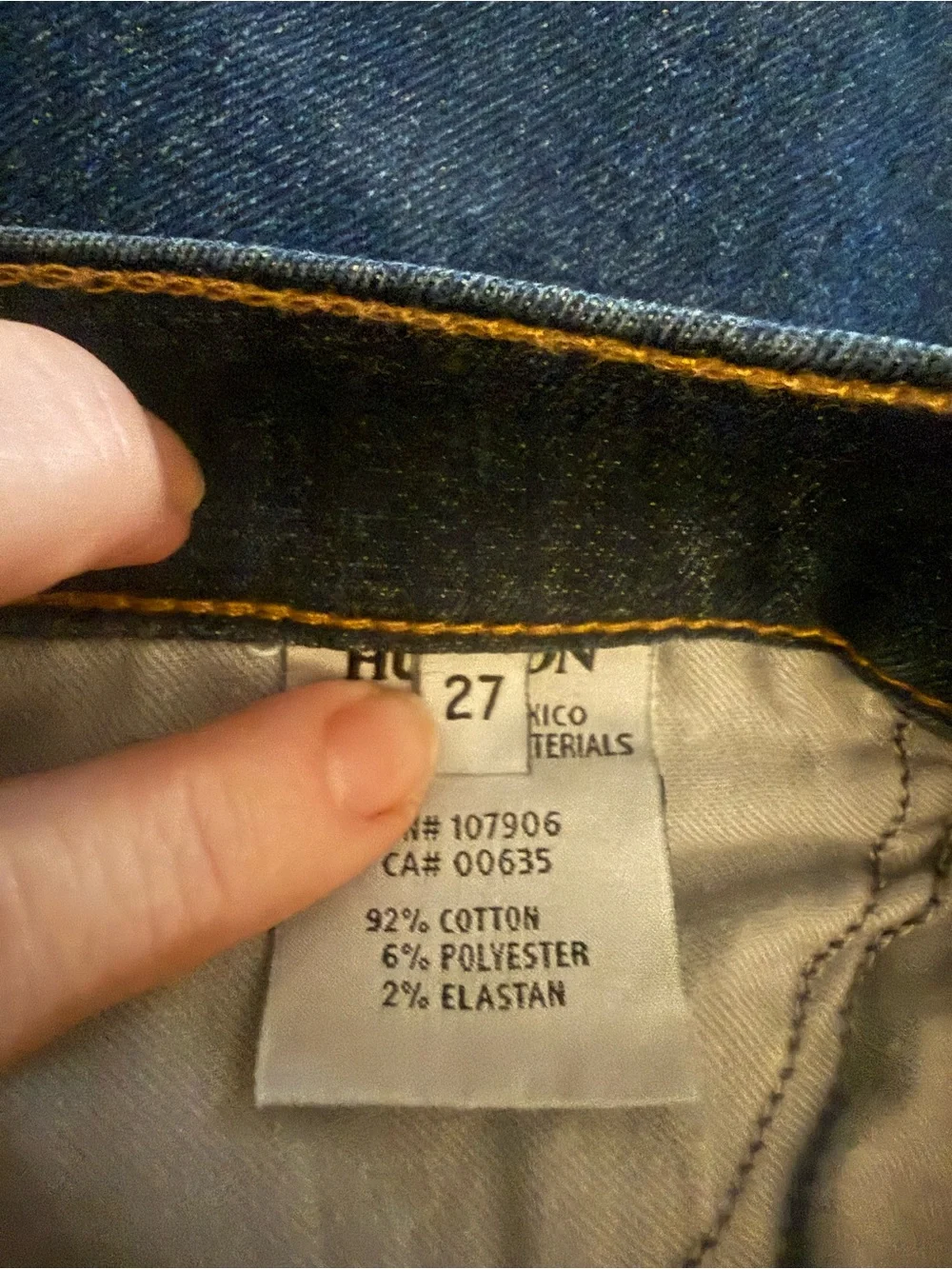 Hudson Krista Super Skinny Jeans Womens 27 Blue Dark Wash Low Rise Stretch 27x27